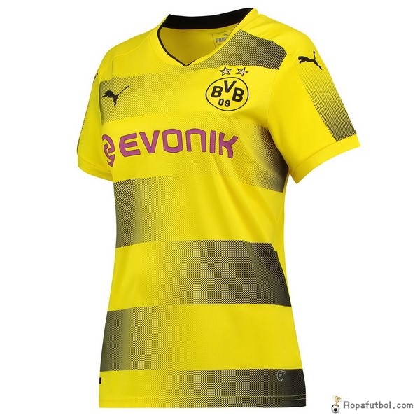 Camiseta Borussia Dortmund Replica Primera Ropa Mujer 2017/18